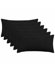 Federa 6 pcs HEERLEN Nero 40 x 80 cm Bouclé