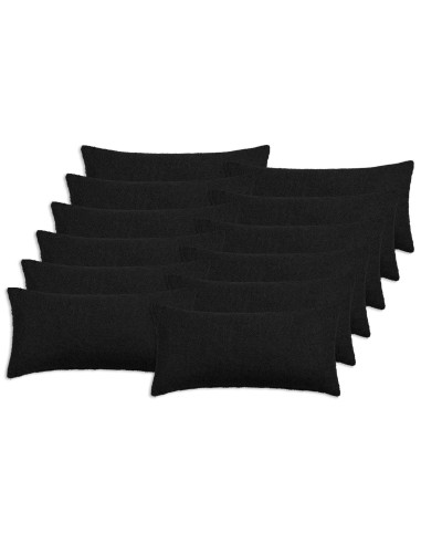 Federa 12 pcs HEERLEN Nero 40 x 80 cm Bouclé