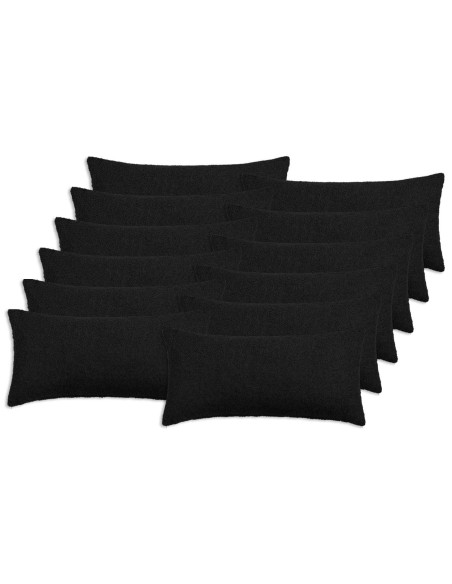 Federa 12 pcs HEERLEN Nero 40 x 80 cm Bouclé