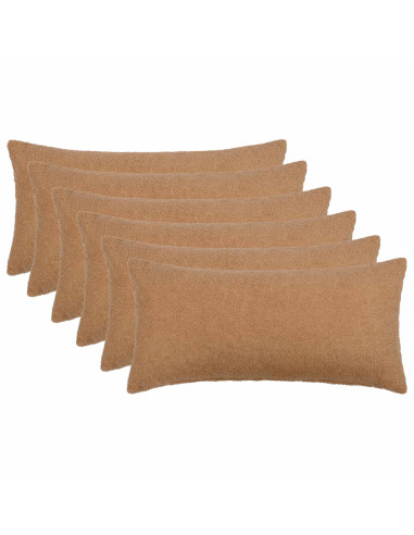 Federa 6 pcs HEERLEN Beige 40 x 80 cm Bouclé