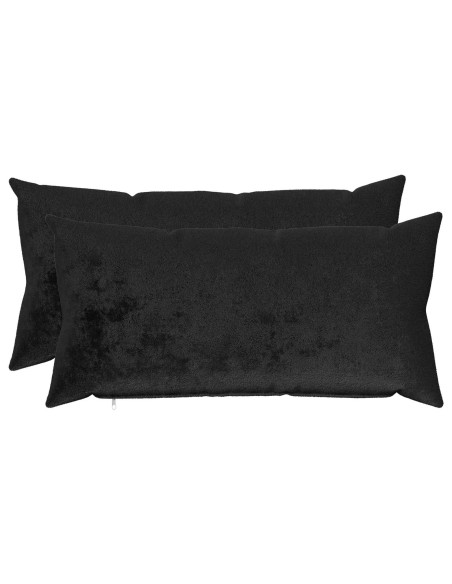 Federa 2 pcs HEERLEN Nero 40 x 80 cm Flanella