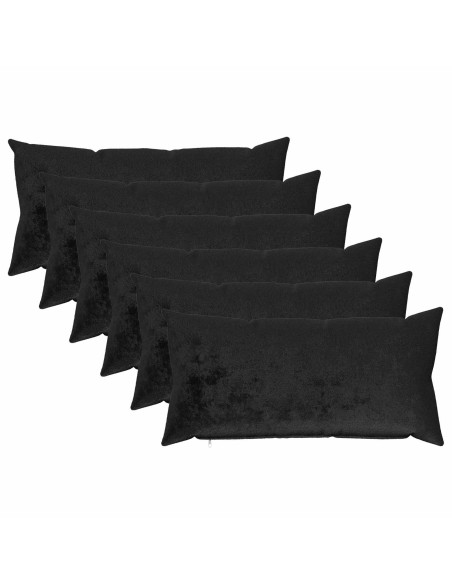 Federa 6 pcs HEERLEN Nero 40 x 80 cm Flanella