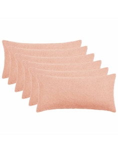 Federa 6 pcs HEERLEN Rosa 40 x 70 cm Bouclé