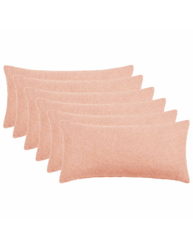 Federa 6 pcs HEERLEN Rosa 40 x 70 cm Bouclé