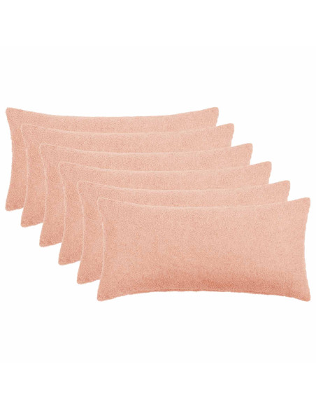 Federa 6 pcs HEERLEN Rosa 40 x 70 cm Bouclé