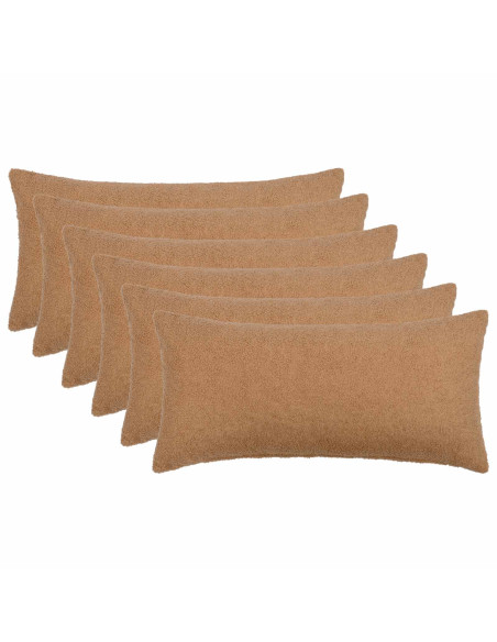 Federa 6 pcs HEERLEN Beige 40 x 70 cm Bouclé