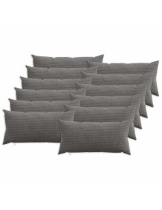 Federa 12 pcs HEERLEN Grigio Scuro 40 x 80 cm corduroy