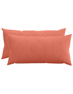 Federa 2 pcs HEERLEN Rosso Arancio 40 x 80 cm corduroy