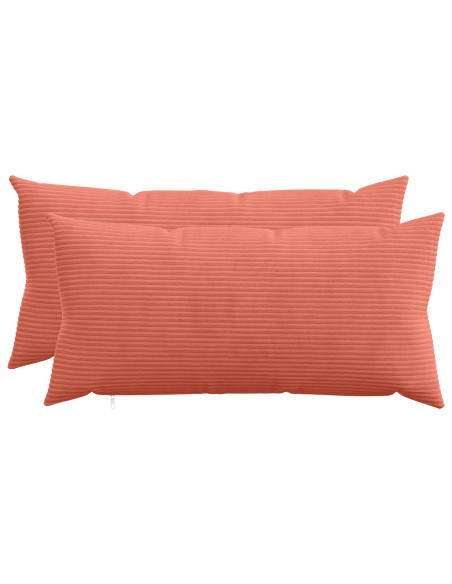 Federa 2 pcs HEERLEN Rosso Arancio 40 x 80 cm corduroy