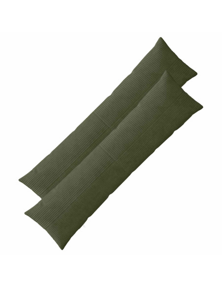 Federa 2 pcs ALMELO Verde 40 x 145 cm corduroy