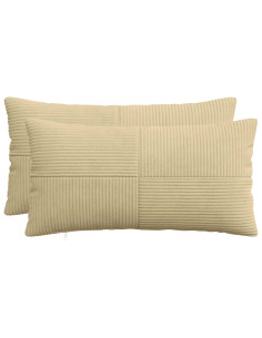 Federa 2 pcs ALMELO Grigio Verde 40 x 70 cm corduroy