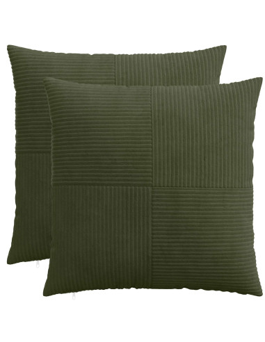 Federa 2 pcs ALMELO Verde 80 x 80 cm corduroy