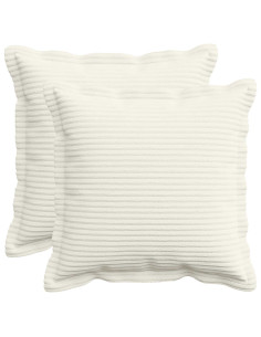 Federa 2 pz HOUTEN Crema 30 x 30 cm corduroy