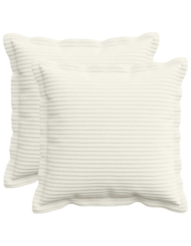 Federa 2 pz HOUTEN Crema 30 x 30 cm corduroy