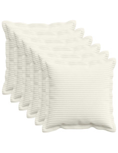 Federa 6 pz HOUTEN Crema 30 x 30 cm corduroy