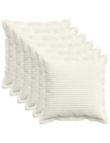 Federa 6 pz HOUTEN Crema 30 x 30 cm corduroy