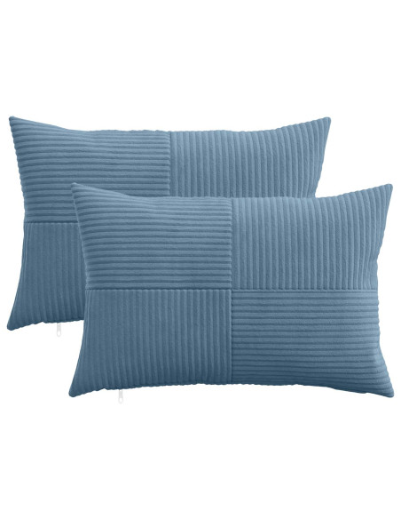 Federa 2 pcs ALMELO Blu 50 x 80 cm corduroy