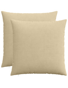 Federa 2 pcs HEERLEN Verde Grigio 55 x 55 cm corduroy