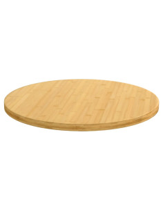 Piano del Tavolo Ø90x2,5 cm in Bambù