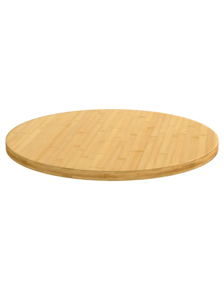 Piano del Tavolo Ø90x2,5 cm in Bambù