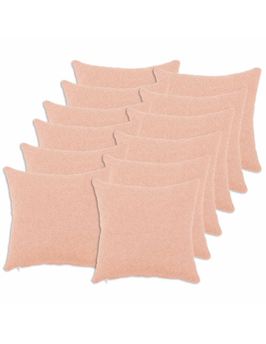 Federa 12 pcs HEERLEN Rosa 40 x 40 cm Bouclé
