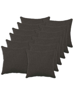 Federa 12 pcs HEERLEN Grigio Scuro 40 x 40 cm Bouclé