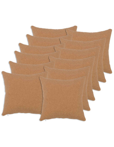 Federa 12 pcs HEERLEN Beige 40 x 40 cm Bouclé