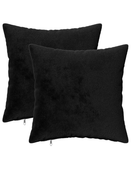 Federa 2 pcs HEERLEN Nero 40 x 40 cm Flanella