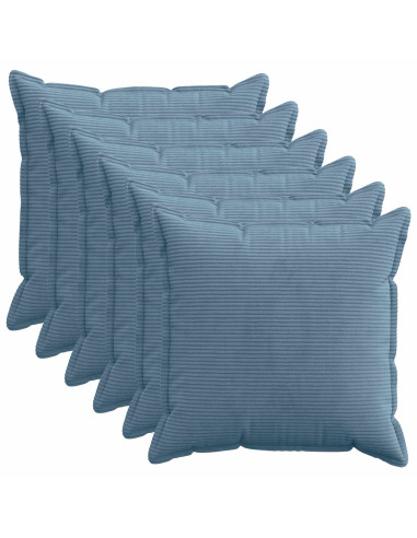 Federa 6 pz HOUTEN Blu 70 x 70 cm corduroy