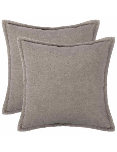 Federa 2 pcs HOUTEN Grigio Chiaro 70 x 70 cm Bouclé