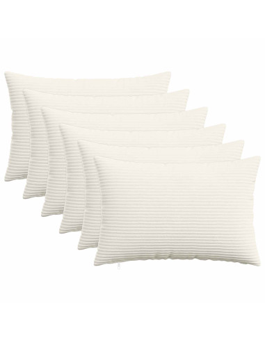 Federa 6 pcs HEERLEN Crema 50 x 75 cm corduroy