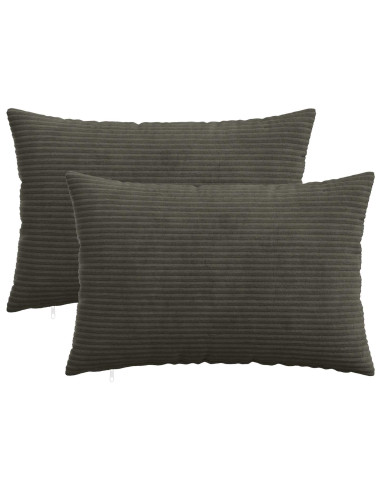 Federa 2 pcs HEERLEN Antracite 50 x 75 cm corduroy