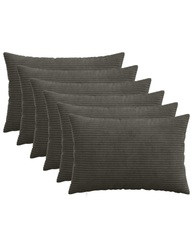 Federa 6 pcs HEERLEN Antracite 50 x 75 cm corduroy