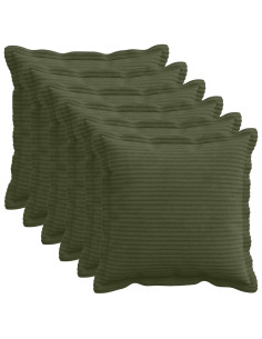 Federa 6 pz HOUTEN Verde 30 x 30 cm corduroy