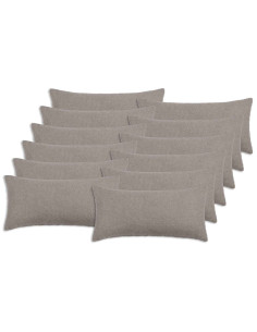 Federa 12 pcs HEERLEN Grigio Chiaro 40 x 80 cm Bouclé