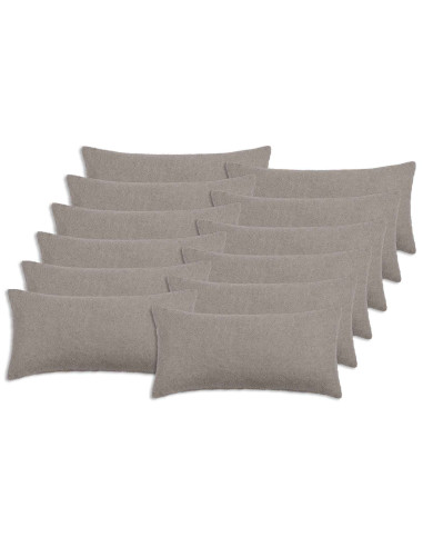 Federa 12 pcs HEERLEN Grigio Chiaro 40 x 80 cm Bouclé