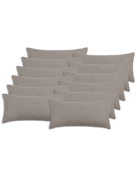 Federa 12 pcs HEERLEN Grigio Chiaro 40 x 80 cm Bouclé