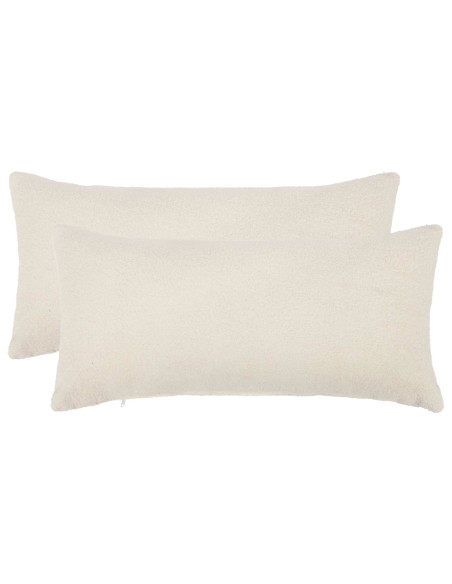 Federa 2 pcs HEERLEN Crema 40 x 80 cm Bouclé