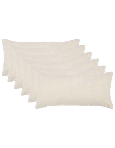 Federa 6 pcs HEERLEN Crema 40 x 80 cm Bouclé
