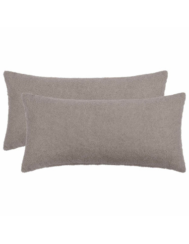 Federa 2 pcs HEERLEN Grigio Chiaro 40 x 80 cm Bouclé