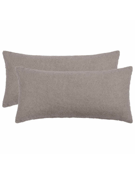 Federa 2 pcs HEERLEN Grigio Chiaro 40 x 80 cm Bouclé