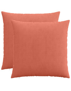Federa 2 pcs HEERLEN Rosso Arancio 70 x 70 cm corduroy