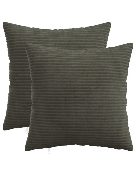 Federa 2 pcs HEERLEN Antracite 35 x 35 cm corduroy