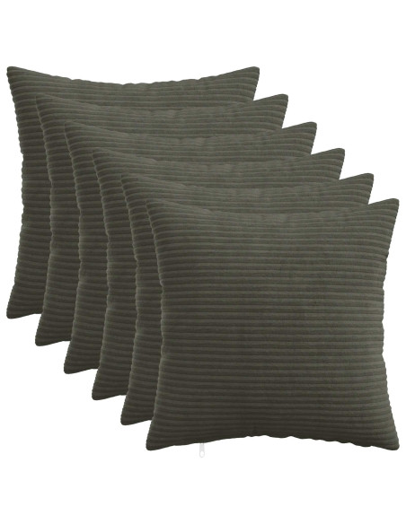 Federa 6 pcs HEERLEN Antracite 35 x 35 cm corduroy