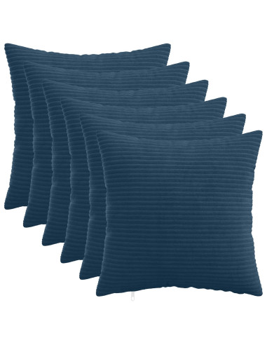 Federa 6 pcs HEERLEN Blu navy 35 x 35 cm corduroy