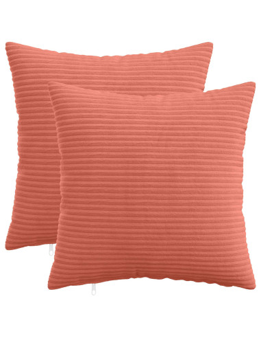 Federa 2 pcs HEERLEN Rosso Arancio 35 x 35 cm corduroy