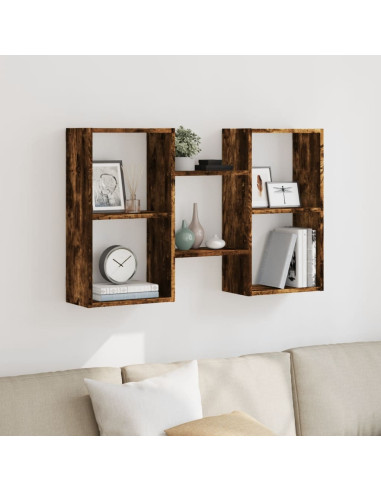 Mensola a Muro Rovere Fumo 96x18x60 cm in Truciolato