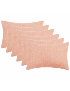 Federa 6 pcs HEERLEN Rosa 30 x 50 cm Bouclé