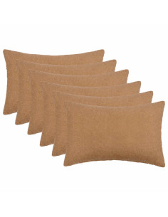 Federa 6 pcs HEERLEN Beige 30 x 50 cm Bouclé