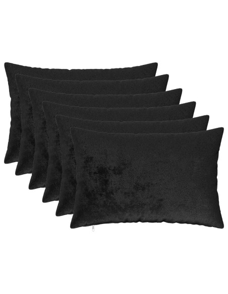 Federa 6 pcs HEERLEN Nero 30 x 50 cm Flanella
